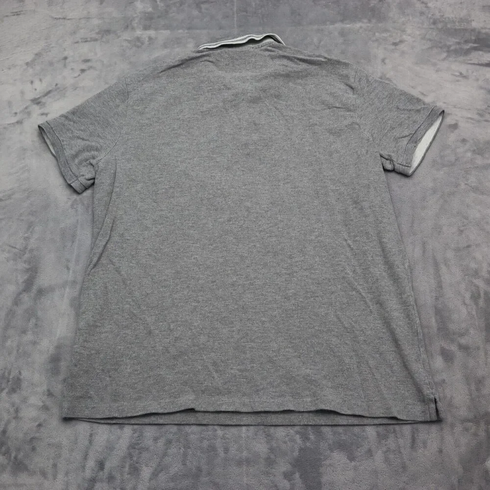 Ralph Lauren Shirt Mens L Gray Custom Fit Chest Button Short Sleeve Collared Top